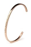 Simoleo Armreif - Unisex Armband mit Lieblingsmensch Gravur - Größenverstellbares Damenarmreif mit einzigartigem Design - Armschmuck in hochwertiger Geschenkbox (Rosé Gold)