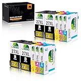 JARBO Ersetzt für Epson 27XL 27 Druckerpatronen (4 Schwarz, 2 Blau, 2 Rot, 2 Gelb) mit hoher Reichweite für Epson WorkForce WF-3640 WF-3620 WF-7720 WF-7715 WF-7710 WF-7620 WF-7610 WF-7210 WF-7110