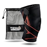 TIEMO Premium Sport Kniebandage mit einzigartiger Triple-Stability Formel - Elastische Knieorthese für Männer & Damen - Kniestütze in Übergrößen bis XXL