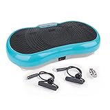 VITALmaxx 07125 Vibration Plate, Profi Vibrationsplatte inkl. Trainingsbänder, 99 Stufen Power Vibro Technologie, Profi Vibrationsgerät mit rutschsicherer Trainingsfläche, LCD Display & Fernbedienung