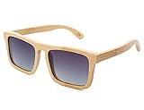 Mini Tree Holz Sonnenbrille Herren Retro Bambus Sonnenbrille Polarisiert Damen Sonnebrille Holz Verspiegelt 100% UV400 Schutz Outdoor Brille mit Etui Gross (Grün) …