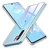 ORNARTO HD Glashülle für Huawei P30 Pro Hülle - 9H Hartglas Handyhülle Durchsichtig mit dualer Rückseite – [Stoßfest] Kratzfeste Schutzhülle mit weichem TPU Bumper für Huawei P30 Pro (2019) 6,47 Zoll