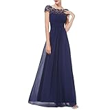 JYJM Abendkleider lang Strickkleid Frauen Floral Formale Spitze Vintage Kurzarm Schlank Hochzeit Maxi Kleid Elegant Kleid Damen Ärmellos Unregelmässig Cocktailkleider Party Ballkleid