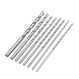 8 stücke 200mm Extra Lange High-speed Steel Zylinderschaft Spiralbohrer Set Werkzeug 4-10mm für Holz Kunststoff Und Aluminium