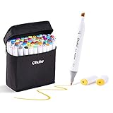 Farbe Marker Pen verdoppelt spitzt Kunst Sketch Twin Marker Stifte Färben Highlighters mit Tragetasche für Malerei Coloring Hervorhebungen und Unterstreichungen