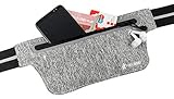 freemind extra Flacher Laufgürtel Bauchtasche Hüfttasche - Mitnahme von Handy, Schlüssel & Geld - 2 Fächer - für Samsung I-Phone unter 5,8 Zoll - Jogging, Fitness, Fahrrad Fahren