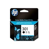 HP 301 Schwarz Original Druckerpatrone für HP Deskjet 1000, 1010, 3000, 1050, 1050A, 1510, 2050, 2050A, 2510, 2540, 3050, 3050A, 3055A; HP Officejet 2620, 4630; HP ENVY 4500, 4504, 5530