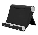 Verstellbarer Multi-Winkel Handyständer / Smartphone Ständer / Handyhalterung / Tischständer für Tablets, Phablets, E-Reader, iPhone, iPad & Co. (bis max. 10 Zoll) (schwarz)