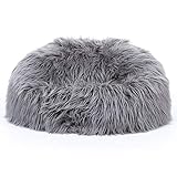 Icon Classic Sitzsack aus Mongolischem Kunstfell – 84cm x 70cm