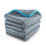 Profi Mikrofasertücher (48x42cm) – Poliertücher Autopflege, lackschonend dank Premium-Mikrofaser, Trockentuch in unübertroffener Qualität - 3er Pack