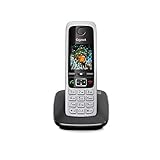 Gigaset C430 Schnurlostelefon (4,6 cm (1,8 Zoll) TFT-Farbdisplay, Dect-Telefon, Freisprechen) schwarz/silber