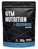 L-GLUTAMIN Ultrapure Pulver In Deutscher Premiumqualität Sehr Hochdosiert und 99,5% Rein - Perfekt für Bodybuilder I Vegan I Made In Germany I 500g I Gym Nutrition Geschmack: Neutral