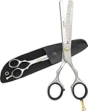 Socialic Effilierschere Premium - Extra scharfe Modellierschere [16,5 cm] - Hochwertige Friseurschere zum Ausdünnen und in Form bringen von jeglichem Haar - Haarschere inkl. praktischem Etui