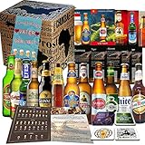 Vatertag Geschenkbox PAPA 12 x Biere der Welt/Geschenk für Vater, Mann, Männer, Papi Geburtstag,Geschenkidee, Geschenk Set für Ihn/Biertasting-Anleitung, 4x Bierdeckel, Produktbeschreibung