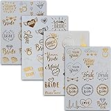 Ahimsa Glow Junggesellinnenabschied Accessoires Team Bride Temporäre Klebe-Tattoos | Dermatologisch sehr gut getestet & in Deutschland produziert | JGA Gadget Set für Frauen