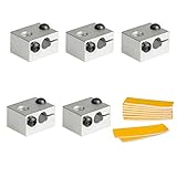 PChero 5pcs V6 Aluminium Heizblock mit 10pcs Baumwolle Isolierung für 3D Drucker V6 Hotend
