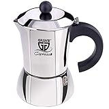 GRÄWE Espressokocher aus Edelstahl (0% Aluminium), Inhalt ca. 200 ml od. 4 kl. Tassen, auch für Induktion