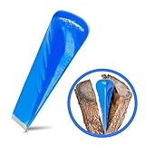Trawomax® Spaltkeil zum Spalten von starkem Holz - [2 kg] - Drehspaltkeil aus extra gehärtetem Carbonstahl mit hoher Langlebigkeit - Holzspaltkeil | Spalter für Holz | Spaltgranate (Metall, Blau)