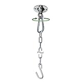 AMAZONAS Deckenhaken kugelgelagert Power Hook bis 200kg für Hängesessel inkl. Verlängerungskette 78 cm