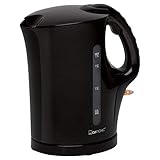 Clatronic WK 3445 Wasserkocher, 1,7 L, 2 außenliegende Wasserstandsanzeigen, Edelstahlheizelement