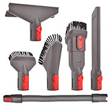 Staubsauger Zubehör Set Bürste Tool Düse Set mit Verlängerungs-Schlauch Ersatzteile für Dyson V7 V8 V10 SV10 SV11 Staubsauger (6 in 1)