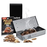 Rawford Smokerbox - Premium Räucherbox für ein ganz besonderes Räucheraroma - Hochwertiges Grillzubehör für Gasgrill inkl. Pflegeanleitung - Smoker Box | Grillbox | Räuchern im Grill (stainless steel)