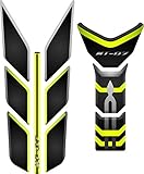 Tankpad Motorad Draht Muster Tankschutz Polymer KOMPATIBEL Yamaha MT-07 (Neo Yellow)