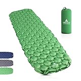 Hikenture Unisex Adult hiken02 Kleines Packmaß Ultraleichte Aufblasbare Isomatte-Sleeping Pad für Camping, Reise, Outdoor, Wandern, Strand (Grün), Kissen, 1