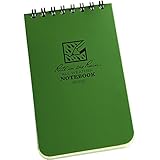 Rite In The Rain Universal Pocket Top Spiralen-Notizbuch – Grün/Grün, 7,6 x 12,7 cm, Pocket Notebook, Green/Green