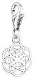 Nenalina Charm Blume des Lebens Anhänger in 925 Sterling Silber für alle gängigen Charmträger 713218
