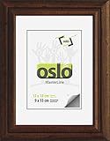 OSLO MasterLine Bilderrahmen 13x18 braun Holzrahmen Hinstellen Aufhängen Echtglas für Bilder Fotos Urkunden antik