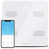 InnoBeta Körperfettwaage mit App, Bluetooth Digitale Personenwaage Fitfy, Körperwaage mit körperfettanalyse, Körperzusammensetzungs Analysator, BMI-Rechner, BIA Technologie