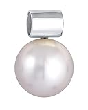 Nenalina Schmuck Perlen-Anhänger in 925 Sterling Silber mit 12 mm weißer Swarovski Perle für Damen Kette oder Halskette, 846504-190