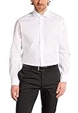eterna Herren Modern Fit Uni Popeline Langarmhemd weiss Gr. 41