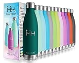 HoneyHolly Vakuum Isolierte Edelstahl Trinkflasche - 350/500/650/750 ml Thermosflasche für Kinder, Schule, Sport, Fahrrad, Fitness, Laufen, Auslaufsichere Sporttrinkflasche 24 Std Kühlen, 12 Std Heiße