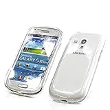 Samsung Galaxy S3 Mini Hülle, Schutzhülle [TPU Handyhülle, Full-Body Flip Silikon] Ultra Slim Cover für Samsung Galaxy S3 Mini Case Bumper [Weiss]