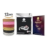 Vorliebe ® Mückenschutz Armband 12 Stück • Premium Moskitoschutz to go • Natürliche Mückenabwehr für Zuhause und unterwegs • DEET frei • Inkl. gratis E-Book (Kunstleder, 12 Stück)