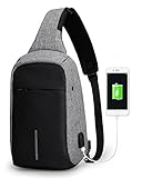 Mark Ryden Anti-Diebstahl-Sling-Schulter-Umhängetasche Rucksack Casual Day Pack Mit USB-Ladegerät Für Männer Frauen