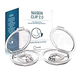 NASOX© DAS ORIGINAL Premium Schnarchen Stopper [2er Set] - Verbessertes Konzept 2019 - Neuartige Nasenklammer gegen Schnarchen | Sofortige Anti Schnarch Hilfe | Schnarchstopper inkl. Transportbox