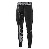 AMZSPORT Herren Fitness Hose Pro Cool Compression Tights Funktionswäsche Pants L