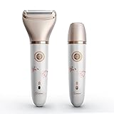 Hatteker Elektrorasierer - Epilierer für bikinizone, Elektrischer Rasierer Damen 2 in 1 Wet & Dry kabelloser Damenrasierer für Achseln, Beine und Bikinizone