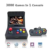 Anbernic Handheld Spielkonsole , Retro Spielkonsole 4.3 Zoll 3000 Klassische Retro Konsole , TV Output Spielkonsole with 2PCS Joystick - Transparente Schwarz
