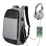20-Zoll-Laptop-Rucksack Business Casual Wasserdicht Verschleißfest Multifunktionscomputerrucksack Einfacher Rucksack Mit USB,Grey-35 * 13.5 * 50CM