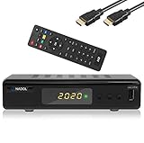 Xaiox Anadol ADX 111c digitaler Full HD Kabel-Receiver [Umstieg Analog auf Digital] inkl HDMI Kabel (HDTV, DVB-C / C2, HDMI, Chinch-Video, Mediaplayer, USB, 1080p) automatische Installation schwarz