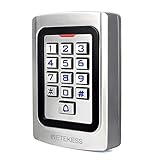 Retekess K10EM-W Codeschloss Zutrittskontrolle Türöffnung PIN-Code 125 kHz RFID-Karte IP68 Wasserdicht Hintergrundbeleuchtete Tastatur Wiegand 26 für Fabrik Warehouse Wohngebäude Bank (Silber) 