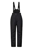 Mountain Warehouse Moon Skihose für Damen - Wasserabweisende Damenhose, Verstellbarer Bund, abnehmbare Träger, Taschen - Ideale Skibekleidung Im Winter Schwarz DE 38 (EU 40)