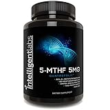 5MG L-5-MTHF von Intelligent Labs, L-5-Methyltetrahydrofolat Nahrungsergänzungsmittel aus aktiviertem Folat als Quatrefolic Acid® - Aktivierte Folsäure