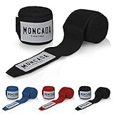 Moncada Fighting® [4m Boxbandagen mit Daumenschlaufe - Bandagen Boxen Halb elastische Boxing Gloves mit Extra breitem Klettverschluss - Boxbandage Hand für Boxen, MMA, Kickboxen - Box Bandage Sport