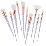 Asien 10pcs Make Up Pinsel Set professionelle Kosmetik Make-up Pinsel Brush Kit für Stiftung Augenbraue Eyeliner Einhorn Design
