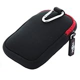 XiRRiX Neopren Kameratasche für Kompaktkamera Canon Ixus 175 180 185 190 285 - PowerShot S200 SX620 etc - Tasche schwarz